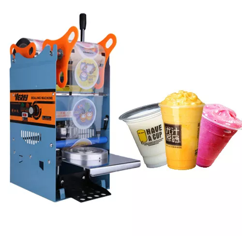 110V/220V Electric Plastic Drink Tea Cups Sealer Sealing Machine 300Cups/h