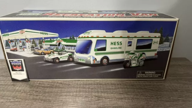Hess 1998 Toy Truck RV Recreation Van With Dune Buggy & Motorcycle NEW IN BOX