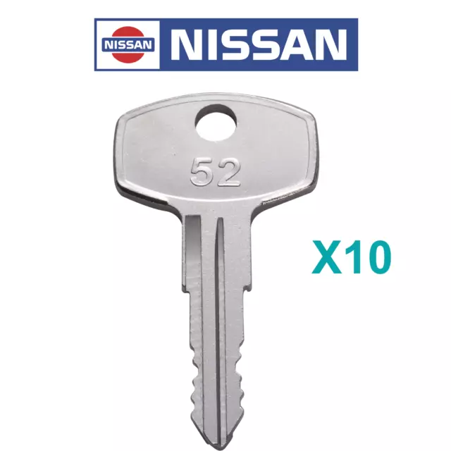 10X Replacement Nissan Forklift Ignition Keys Fits Older Nissan ForkLifts X7 G4