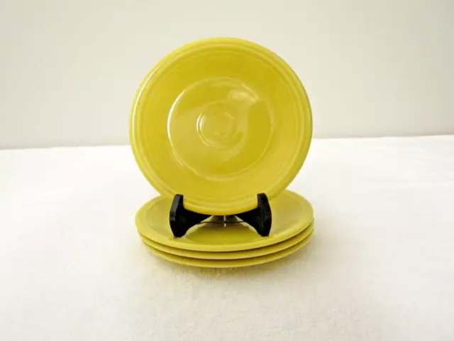 Homer Laughlin Fiesta Ware Yellow 7-1/4" Salad Plates-Set Of 4