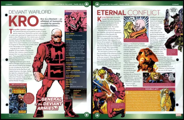 Kro - Deviant Warlord #KR-01 Villains - Cosmic Marvel Fact File Page