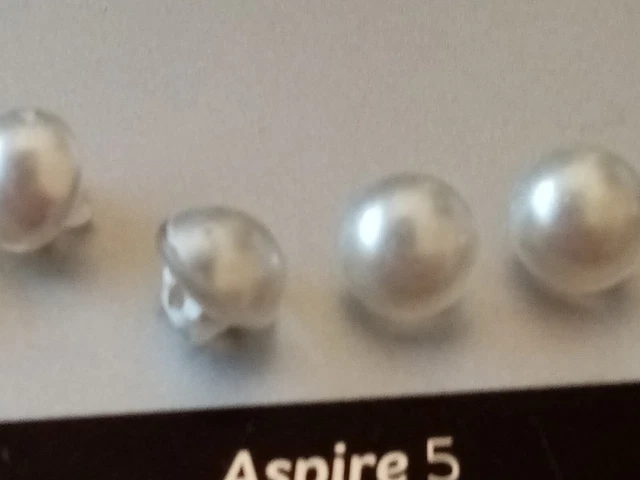 20 Boutons De Tige Blanc Nacré Perle - Acrylique 10mm, 1 Trou, Idéaux Pour Créations Couture - Neuf