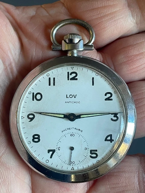 Montre à Gousset Vintage Blason Ancre 17 Rubis - Années 1960 - Modèle N20 - Occasion