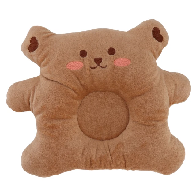 (Coffee Bear) Almohada para niño pequeño para prevenir la cabeza plana cabeza de bebé