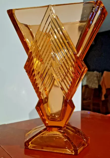 STUNNING ART DECO Cut Glass Vase Unique Vintage Home Decor for Sale on  eBay