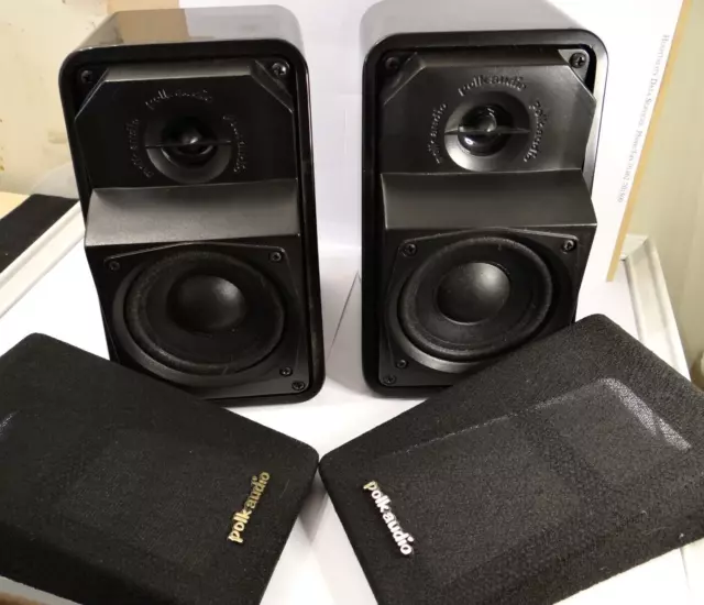 Polk Audio Monitor Series 2 Black Mini Speakers Made In USA