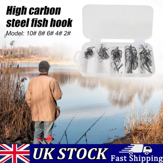 50pcs Barbed 3-Claw Fishing Hooks High Carbon Steel Hook Fishing Accessories