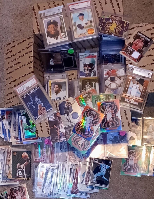 500+ Vintage Psa Game Used Gu Jersey Insert Rookie Rc Sports Card Collection Lot