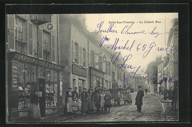 CPA Saint-Leu-Taverny, La Grande Rue, vue de la rue