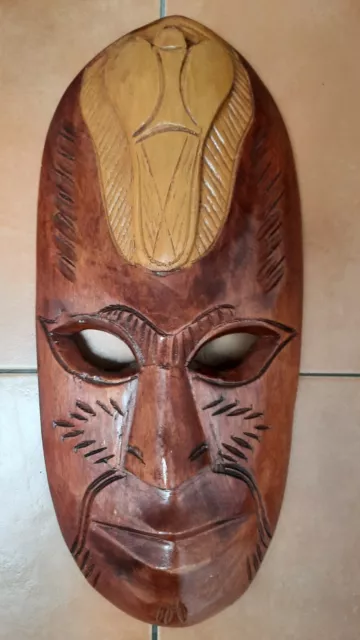 Fiji Tribal Hand Carved Wooden Face Mask Handicraft Vintage Souvenir Collectable