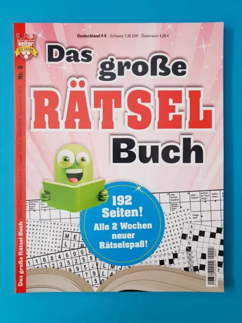 Kelter Das große Rätsel-Buch Nr.3   192 Seiten !!!  Neu+unbenutzt 1A abs. TOP