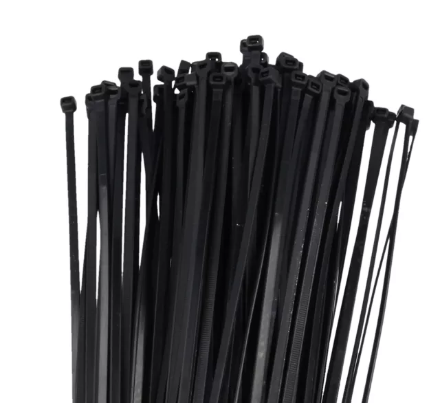 Black Cable Ties / Zip Tie Wraps - Pack of 100 - 430mm x 4.8mm