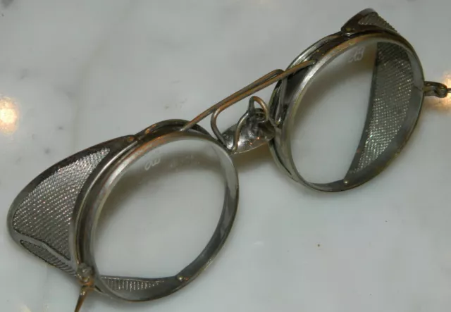 Antique Safety Driving Glasses Steampunk Aviator ~ N K & N Co Adjustoglas