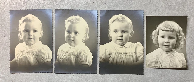Lot De 3 Robes Enfant Vintage Années 60 - Taille 2/3 Ans, Coton, Sans Manches - Neuf Sans étiquettes