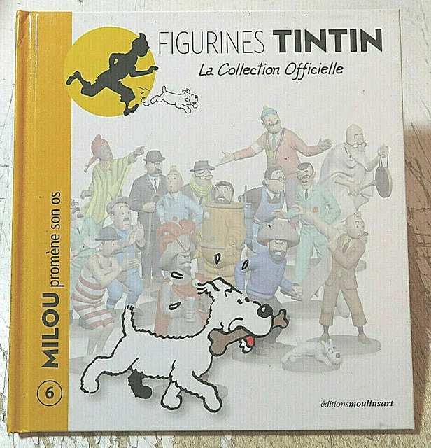 Tintin - FIGURINE PLASTOY MOULINSART TINTIN MILOU avec grand os