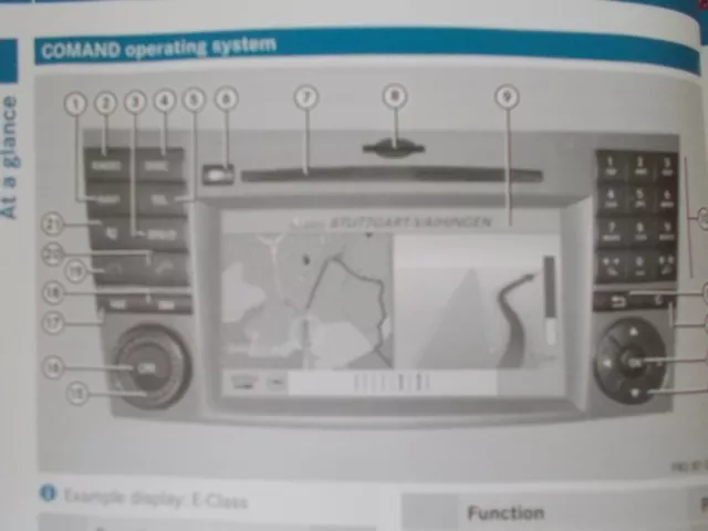 (2008) Mercedes-Benz Comand Sat Nav Navigation Handbook Class B C E M S Sl Slk