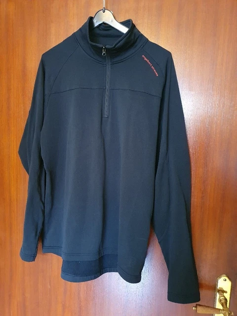engelbert strauss L Herren Funktions-Pullover Half-Zip-Jacke 52/54 schwarz