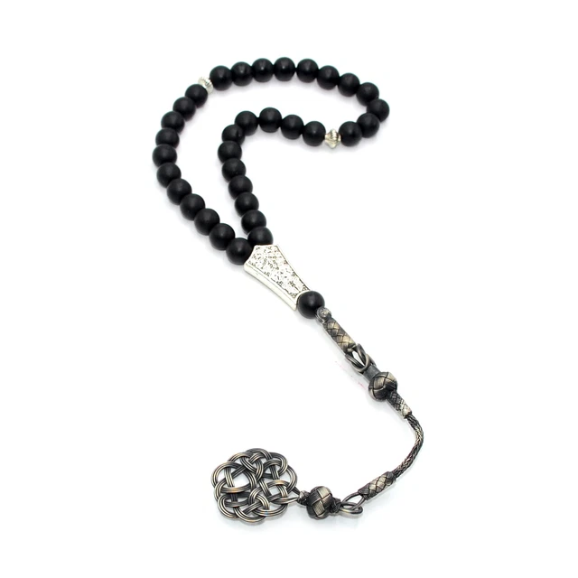 Designs with KAZAS Tassel (8 mm-33 Black Matte Onyx Stone Beads) Tesbih-Tasbih