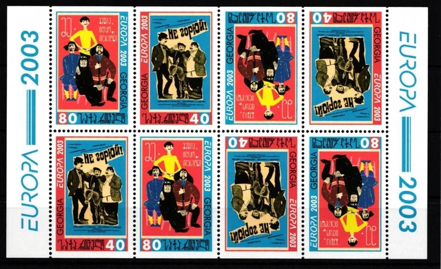 Georgien Markenheftchenbogen mit 420-421 D postfrisch CEPT 2003 #GU463