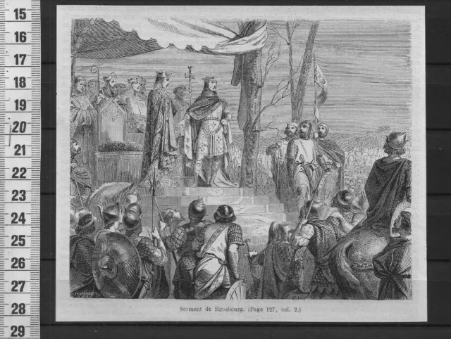 G297 /  Gravure 1862  /  Serment De Strasbourg