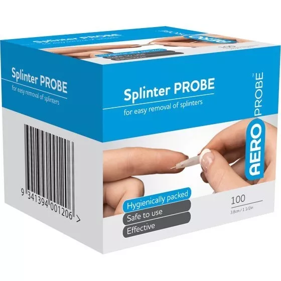 Splinter Probes Box 100 Disposable Sterile First Aid