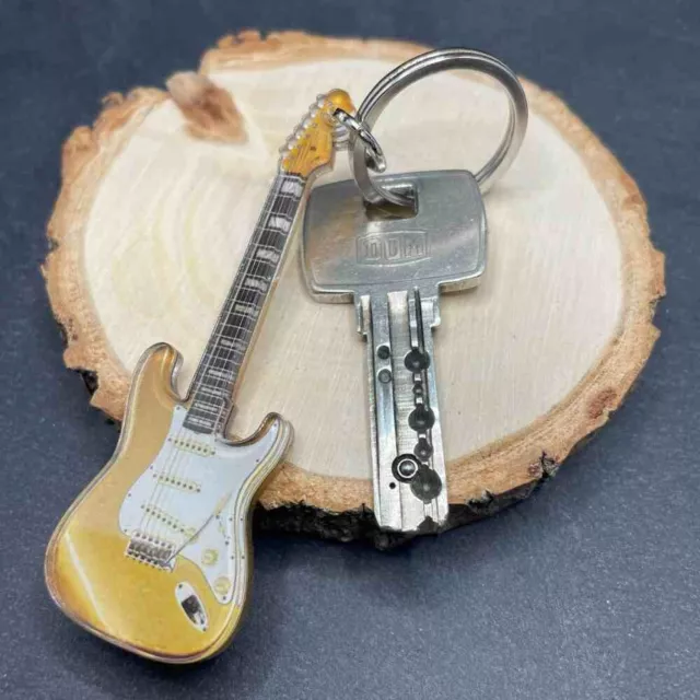 Porte-clés guitare Fender 63 Strat Gold Bound Relic