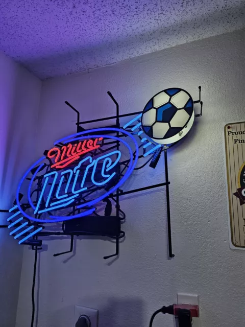 Miller Lite Chicago Soccer Neon Sign Beer Bar Light