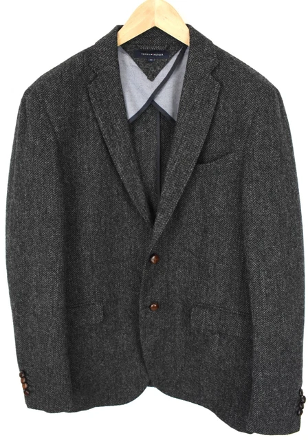 Tommy Hilfiger Giacca Uomo (Eu) 52 Monopetto Lana Mezza Foderato con Motivo