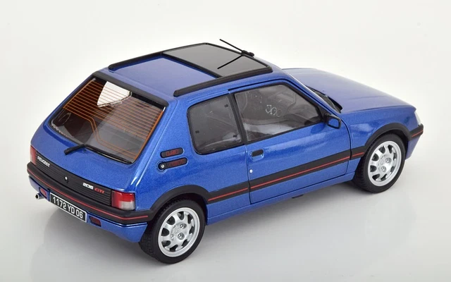 Peugeot 205 GTI 1.9 – Norev 1/18 – 1992 Miami Bleu – Toit Ouvrant