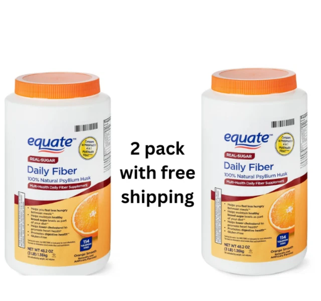 EQUATE MULTIHEALTH DAILY Fiber Supplement, Orange Flavored Powder48.2
