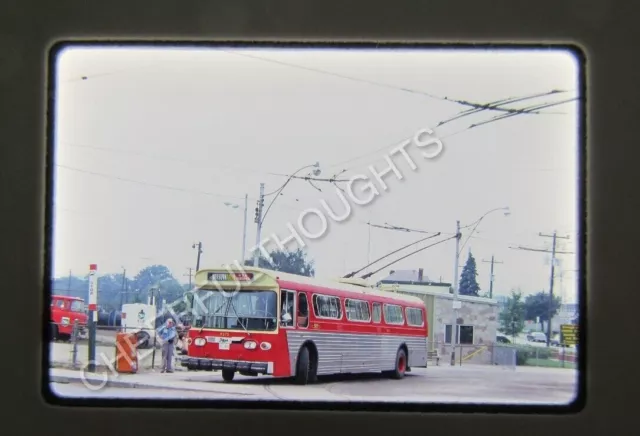 Original '80 Kodachrome Slide TTC Toronto Transit 9275 Rail Bus action    34G47