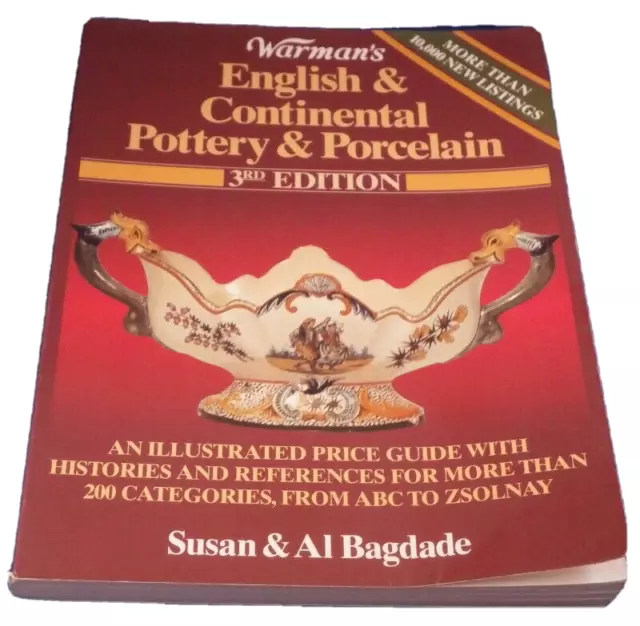 Warman's English and Continental Pottery & Porcelain 3rd Edition Book Reference