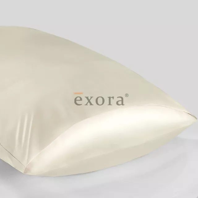 2 x Soft Silk Feel Pillowcase Micorfiber Pillow cases Bedding Cushion Cover