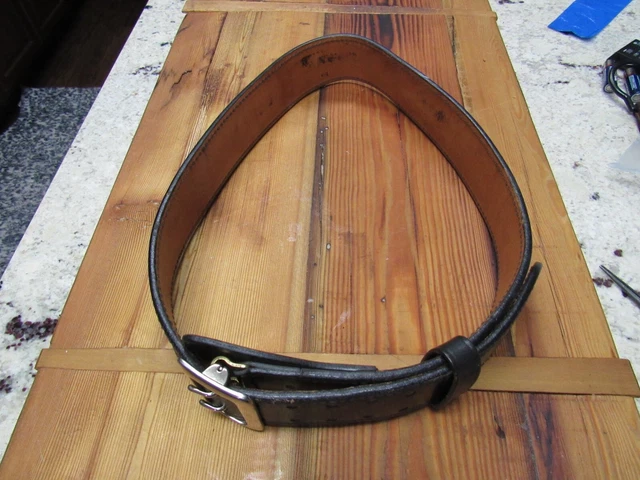Mixson Leathercraft 71 BLACK Leather UTILITY Heavy Duty Belt Mens Sz 40