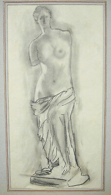 Academia Desnudo El Venus de Milo Dibujo Siglo Xx a Lápiz Estudio Para Antiguo