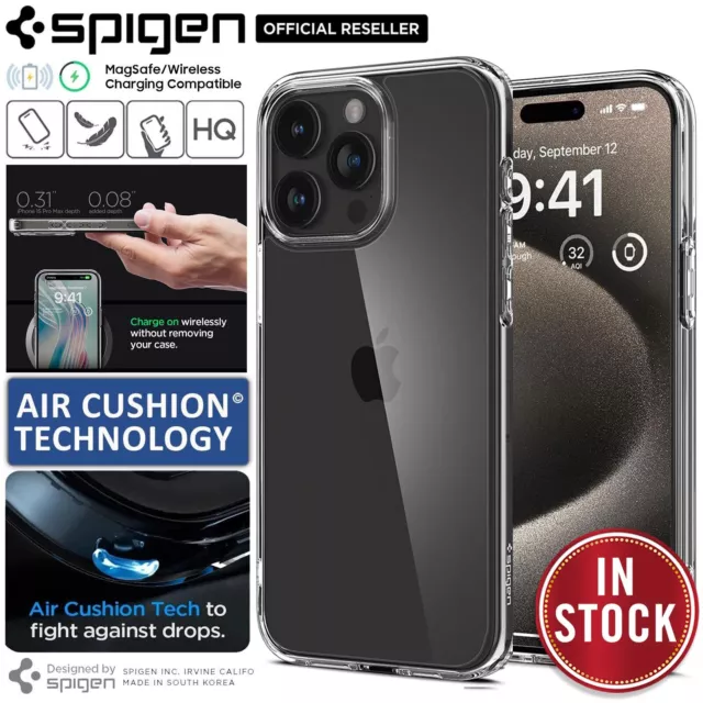 For Apple iPhone 15/ Pro/ Max/ Plus Case SPIGEN Ultra Hybrid Clear Bumper Cover