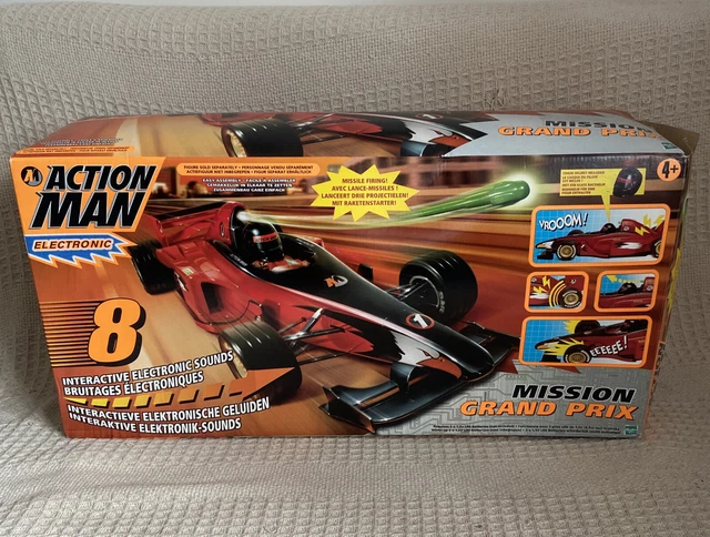 HASBRO ACTION MAN Mission Grand Prix Racing Car Rare 2000 Near Mint ...