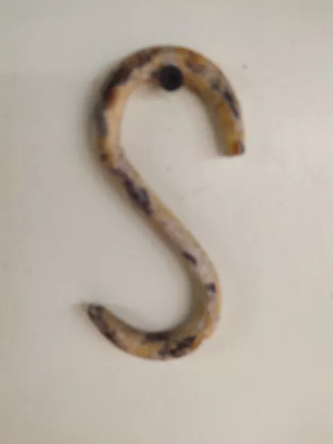 Vintage Hand Forged "S" Hook / Black Smith / Hot Iron Work / Decorative / Antiqu