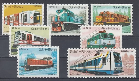 D.Ferrocarril - Lokomotiven Guinea Bissau 1033-39 (MNH)