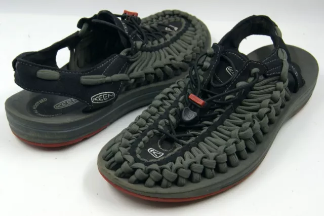 KEEN UNEEK MEN'S Shoes Sz 11 Black Gray Casual Slip-On Hiking Sandals ...