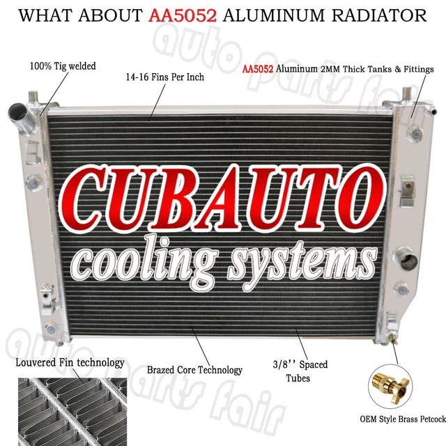4 Row Aluminum Radiator Cooler Fit Chevy 2005-2013 Corvette 2003-2006 SSR V8 Gas