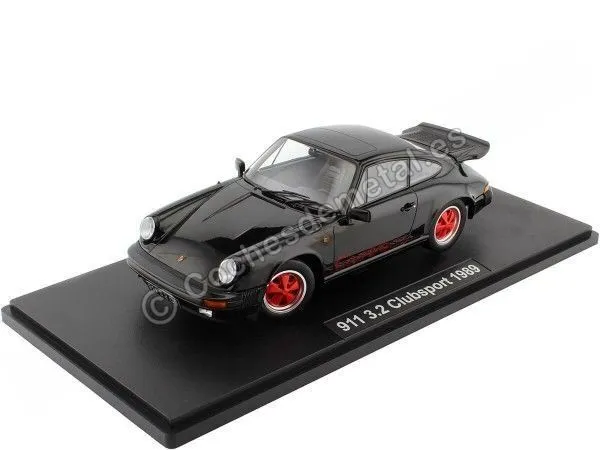 1989 Porsche 911 Carrera Coupe 3.2 Clubsport Negro/Rojo 1:18 KK-Scale KKDC180873