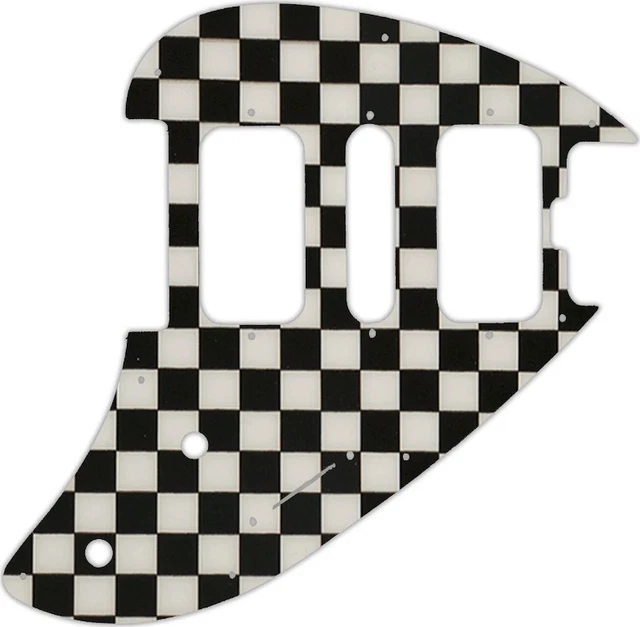 WD Custom Pickguard For Music Man Silhouette #CK01 Checkerboard Graphic WD Custom Pickguard For Music Man Silhouette #CK01 Checkerboard Graphic
