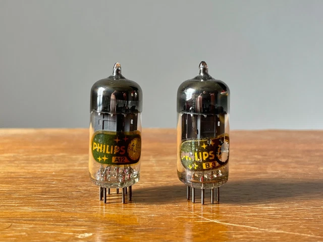 Nos Philips Miniwatt Ecc83 12Ax7 Matched Pair Italy 1959
