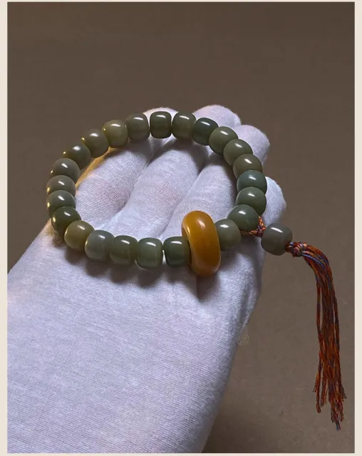 White Jade Bodhi Bracelet Holding Buddha Bead Bracelet