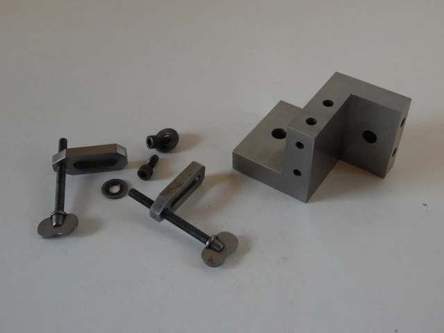 Compound Angle Plate  Toolmaker Surface grind 2 15/16x2 1/16x1 7/8 10-32 tapped