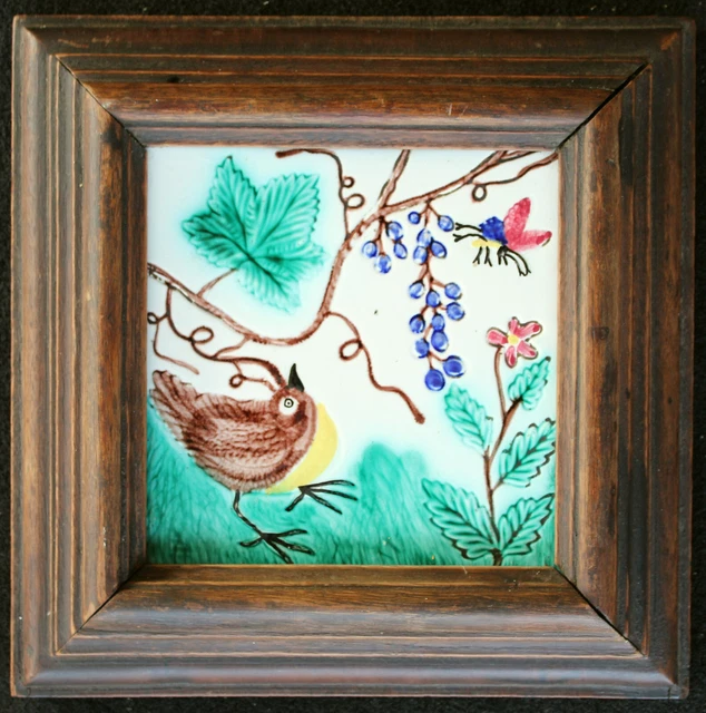 Original  antique Art Nouveau tile C 1900 Schmider Germany