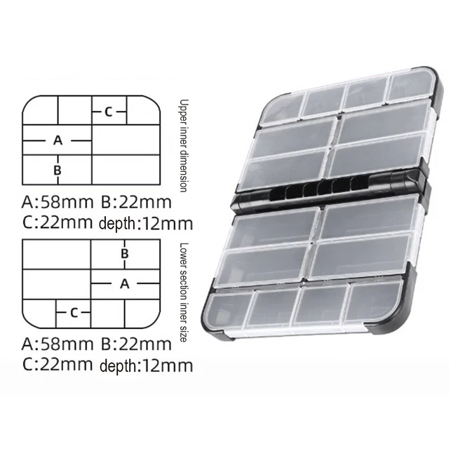 Boîtes De Rangement Pour Pêche - Lot De 2 Boîtes Avec 10 Compartiments - PVC Léger Et Durable - Pour Hameçons, Leurres, émerillons - 7