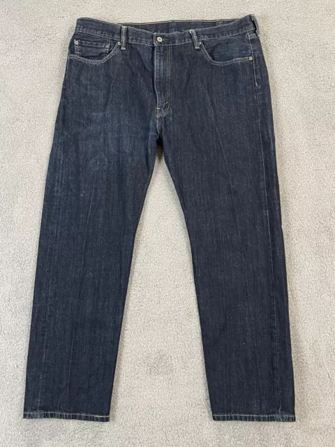 Levis 505 Jeans Mens Size 42x32 Regular Fit Straight Leg Blue Dark Wash