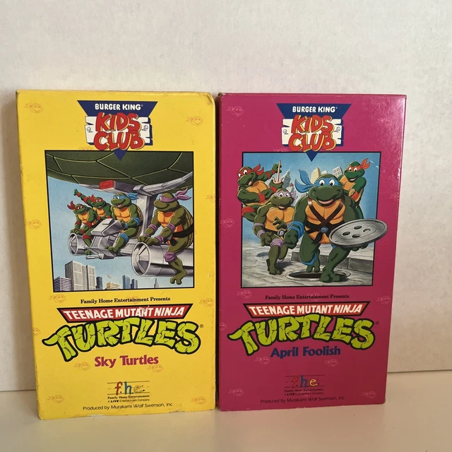 TEENAGE MUTANT NINJA Turtles VHS Tapes Burger King Kids Club TMNT BK